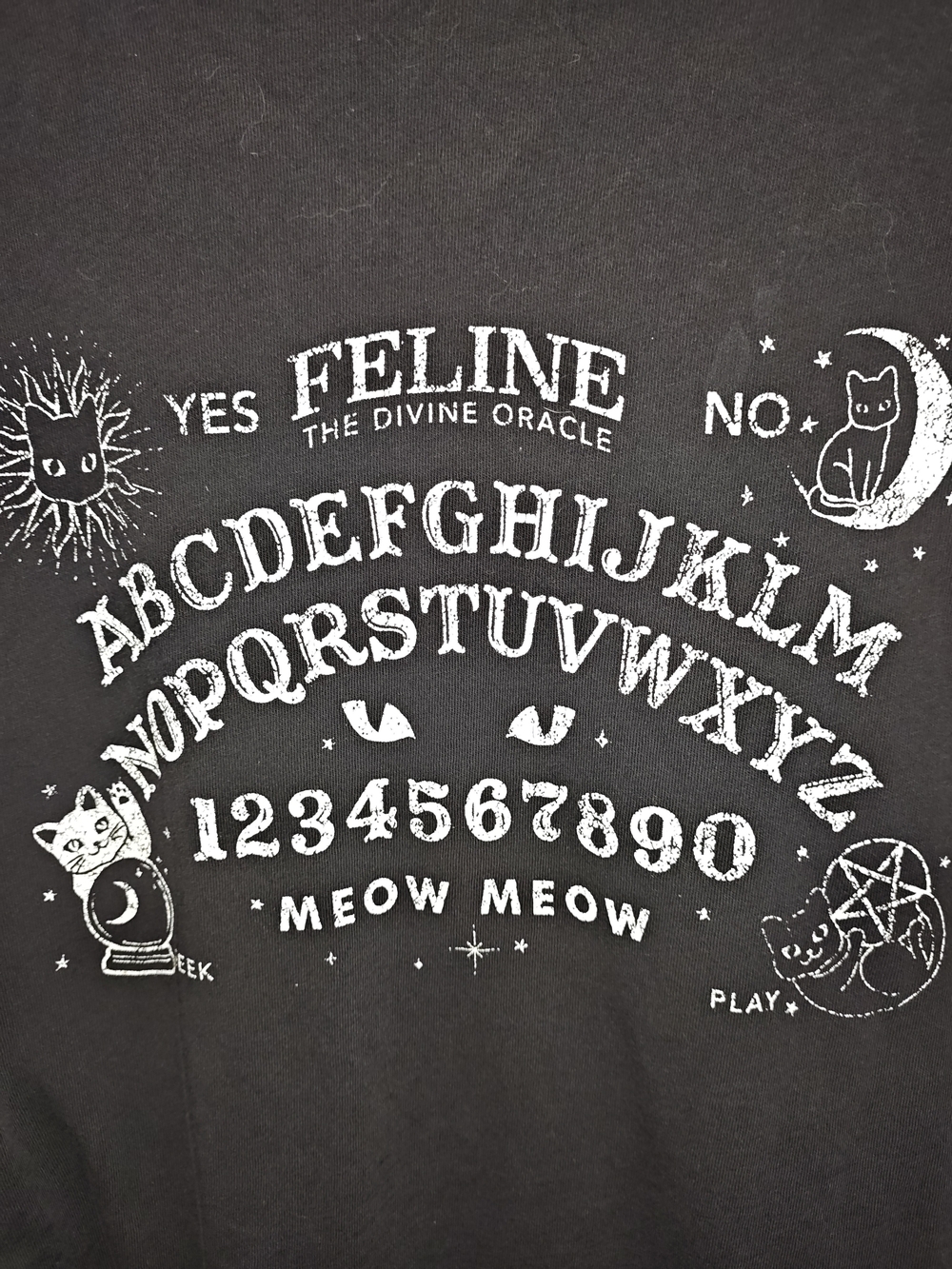 Feline The Divine Oracle Black Cat Ouija T-Shirt